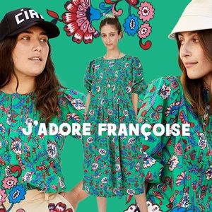 Clare V. Francoise Blouse - Green Paisley Pint - XS